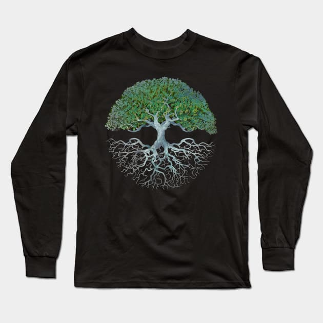 Gaia Tree of LIfe Long Sleeve T-Shirt by BrendaErickson